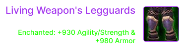 Living Weapon's Legguards